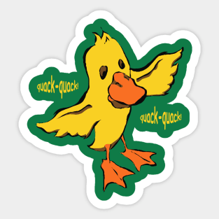 This duck is friendly Sticker